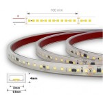 Tira LED 230V monocolor 14W/mt 120L/mt. SMD 2835 IP67 8x4mm corte cada 100mm, Venta por metros, desde 9,62€/m